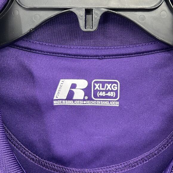 LSU Tigers Men's Russell Short Sleeve Performance Polo Shirt - Purple - XL - Picture 3 of 5